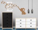 Elephant Bubbles with Customised Name & Monogram  Wall Decal For Nursery